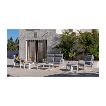 Conjunto Terraza Jardín Aluminio Cómodo Y Resistente