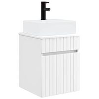 vanidad con lavabo de pared blanco 39 x 41 x 625 cm vidaxl