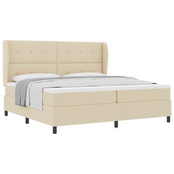 Cama Tapizada 203x203x128 Cm  - Crema