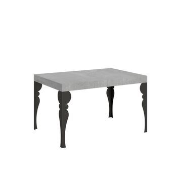 Mesa Extensible 90x130/390 Cm Paxon Cemento Estructura Antracita