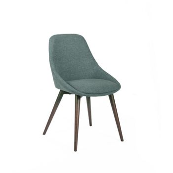 Juego de 4 sillas de comedor modernas en tela verde 49x58 cm 85h