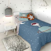 funda nordica reversible planeta a 100 algodon cama 90
