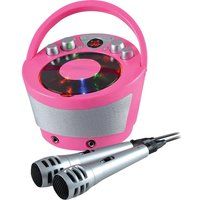 gv-ps923-pk portable bluetooth karaoke boombox - pink pink