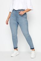 yours jeggings azul claro bajo descosido grace mujer curvy y tallas grandes yours for good