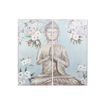 Cuadro Set 2 Lienzo 140x3x140 Buda Pintado Mano