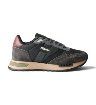 Blauer para hombre. F6RYDER01 Zapatillas Ryder negro (42), Piel, Tela, Plano, Cordones, Casual