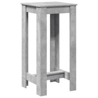 mesa alta de bar madera ingenieria gris hormigon 51x50x1035 cm vidaxl