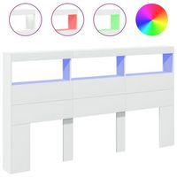 cabecero de cama con led blanco 180x17x102 cm vidaxl