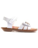 de pablosky - sandalia velcro flores olimpo blanco