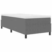 cama tipo box spring gris claro y  100 x 200 cm tela de pana vidaxl