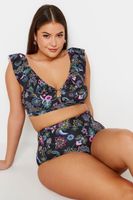yours bragas de bikini efecto vientre plano de estampado floral de cachemira
