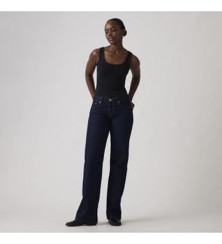Levi's para mujer. A5566-0002 Jeans Low Loose azul oscuro (29/30), Casual, Algodón, Denim