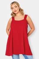 limited collection top rojo de vuelo con tirantes fruncidos mujer curvy y tallas grandes limited collection