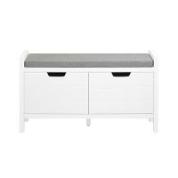 banco zapatero con 2 puertas mdf blanco