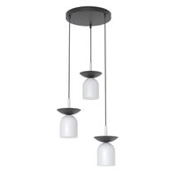 lampara colgante lorenza ii grisnegro 3 luces