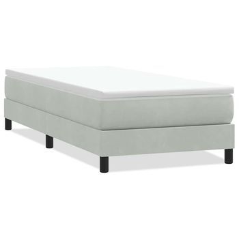 Cama Tapizada 213x103x25 Cm Contrachapado, Madera Procesada - Gris