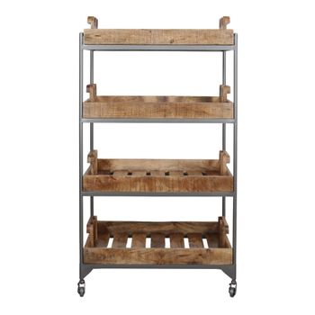 Carro estantería box - naturale - 158x79x46