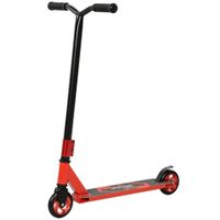 sportnow scooter acrobatico para trucos con plataforma de aluminio rodamientos abec-7 ruedas 110 mm manillar 360 rojo