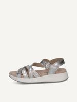 caprice sandal silver made of leather without heel size 41