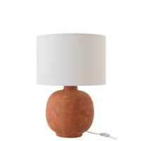 lampara de mesa de ceramica marron 38 x 38 x 57 cm