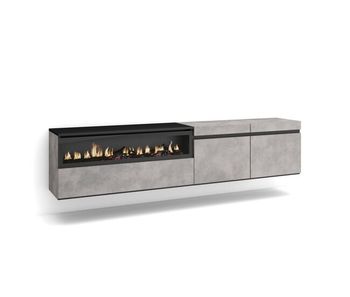 Mueble tv, televisión, muebles de salón, almacenaje, 200x35x45cm, para tv hasta 80