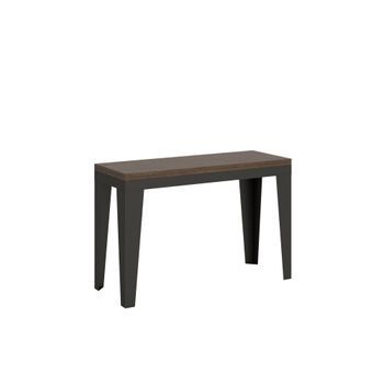 Mesa Tipo Libro 120x45/90 Cm Flame Double Nogal Estructura Antracita
