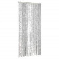 cortina antimoscas chenilla gris 90x200 cm vidaxl