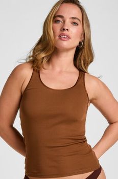 Hunkemöller Camiseta Tirantes Básica Mujer Marrón