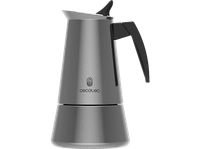 cafetera tradicional - cecotec piccolina 200 100 ml 2 tazas acero inoxidable termorresistente apto para todas superficies gris