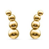 pendientes bola de plata 925 dorada
