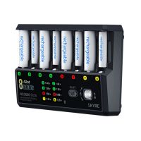 cargador-analizador de baterias skyrc nc3000 octa aaaaa nimhnicd de 8 ranuras 65w pd soporta 7 modos de funcionamiento