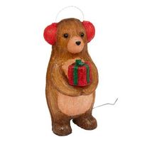 acrilico solar en forma de oso 60 led fijos h47cm