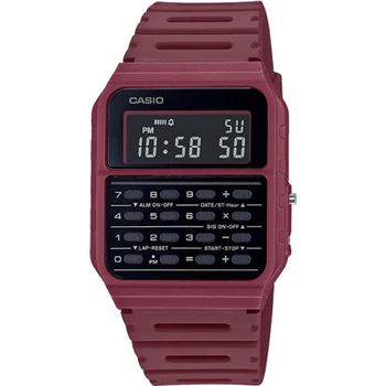 Reloj Casio Calculadora CA-53WF-4B rojo - Alarma - Cronometro