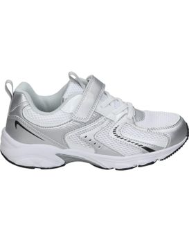 Zapatillas Bajas Para Niña Pekes 7009 Blanco Y Plata 31