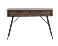 consola metalica con encimera y 2 cajones de madera