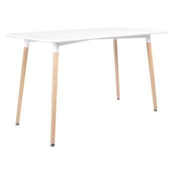 Mesa Rectangular 120 × 70cm Blanca Pia