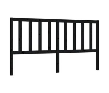 Cabecero cama - mueble cabecero madera maciza de pino negro 206x4x100 cm