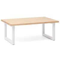 mesa centro icub strong eco 120x60x43cm blanca madera acabado natural estilo nordico industrial box furniture