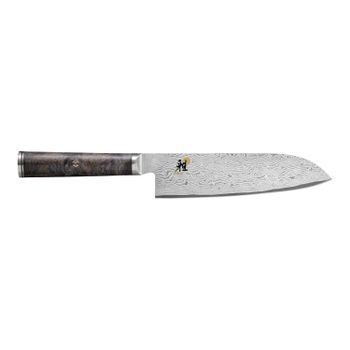 MIYABI BLACK 5000MCD67 Cuchillo Santoku 18 cm, Filo suave