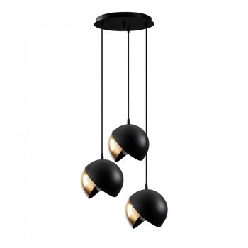 Lámpara colgante harvey 20 negro/oro (3 luces)