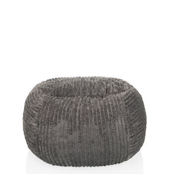 Puf / Sofá De Suelo Sitzolo R Cord Tejido Gris Hjh Living