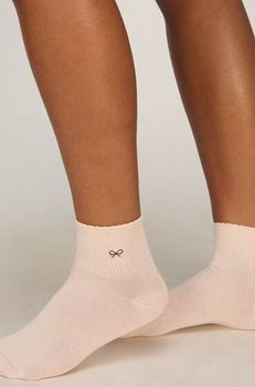 Hunkemöller Pack de 2 Pares de Calcetines de Algodón Half Crew Rosa