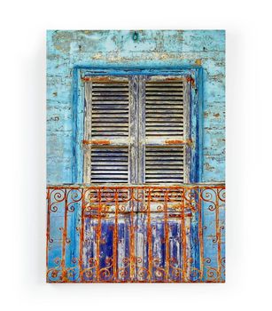 Lienzo 60x40 impresión ventana azul