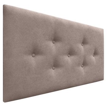 Dhome Cabecero De Tela Acualine Con 3 Hileras Intercaladas De Botones Cabezal Tapizado Cama Lujo(tierra, 95cm)