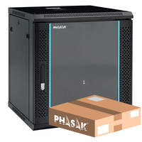 phasak mural rack phasak pro 19 12u desmontado - envio flat pack - pho 2112d negro
