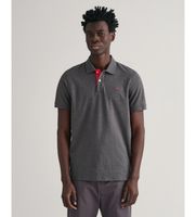 gant para hombre 2062026 polo de pique en contraste gris xxl casual algodon manga corta