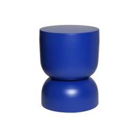 mesa auxiliar rincon de sofa mesita metal o32 x h42cm azul