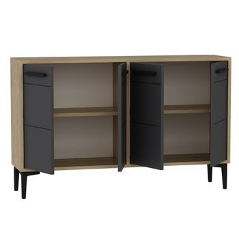 Mueble Tv Stria Roble Zafiro Antracita