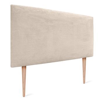 Dhome Cabecero De Pana Liso 110x105 Con Patas Camas 105 - Beige