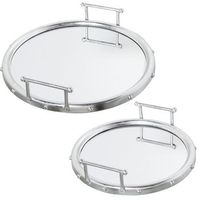 set 2 bandejas plateado